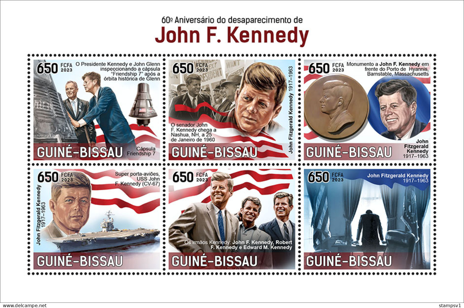 Guinea Bissau  2023 John F. Kennedy (440a07) OFFICIAL ISSUE - Kennedy (John F.)