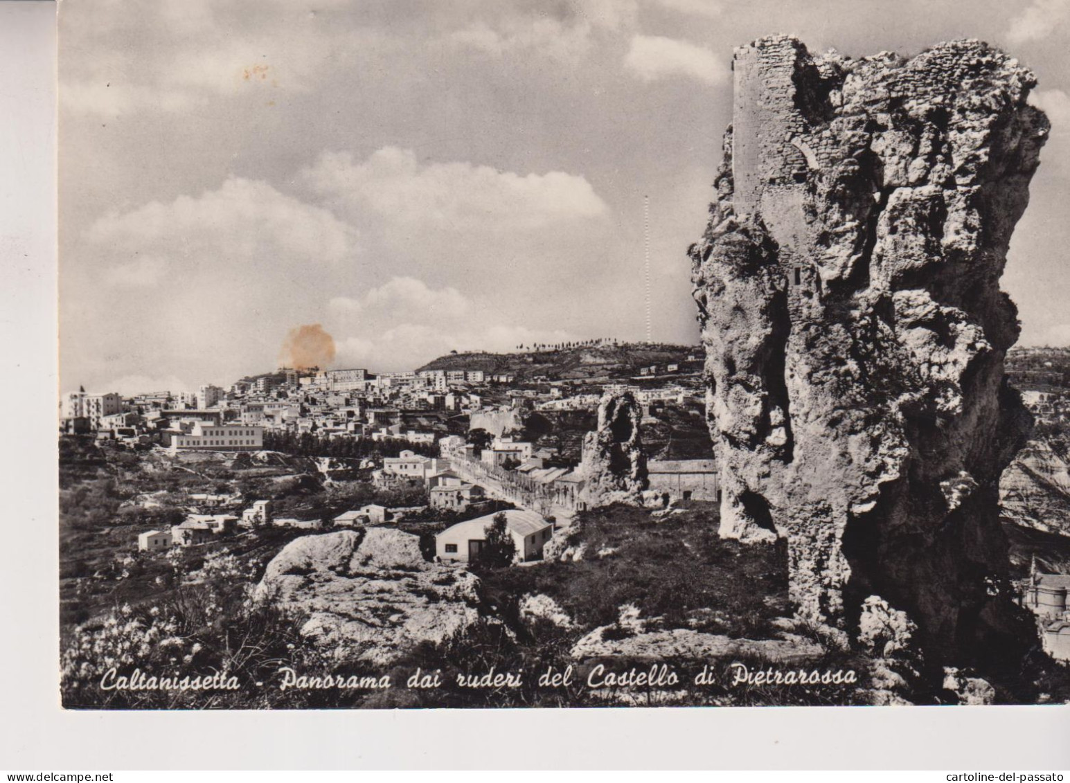 CALTANISSETTA  PANORAMA DAI RUDERI DEL CASTELLO DI PIETRAROSSA  VG - Caltanissetta