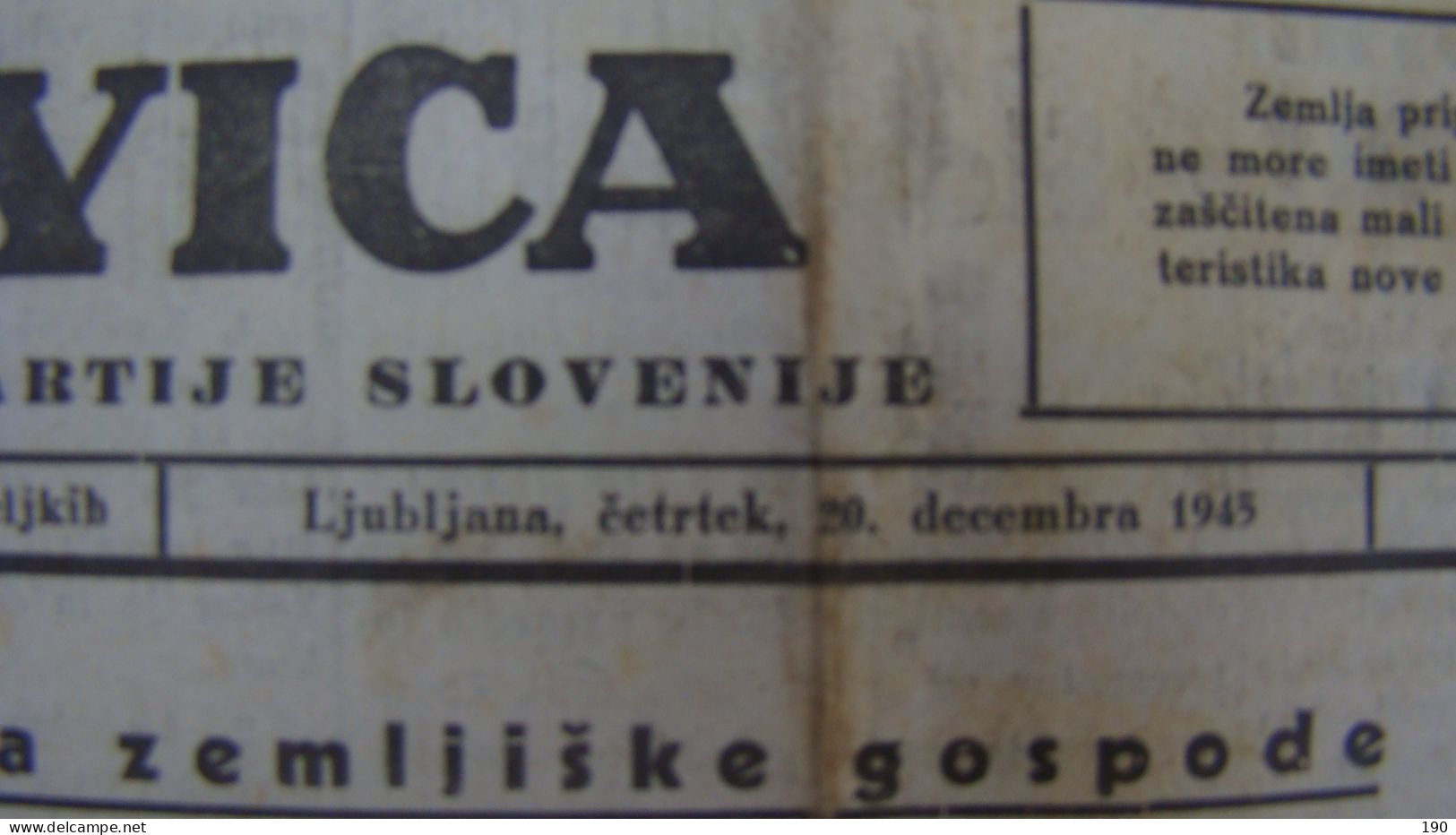 NEWSPAPER , LJUDSKA PRAVICA - Slawische Sprachen