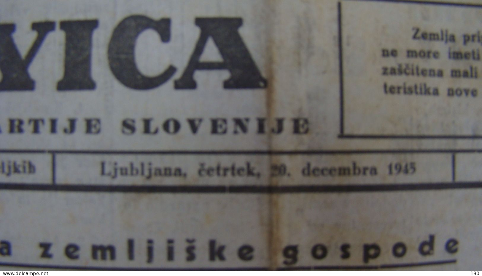 NEWSPAPER , LJUDSKA PRAVICA - Slavische Talen