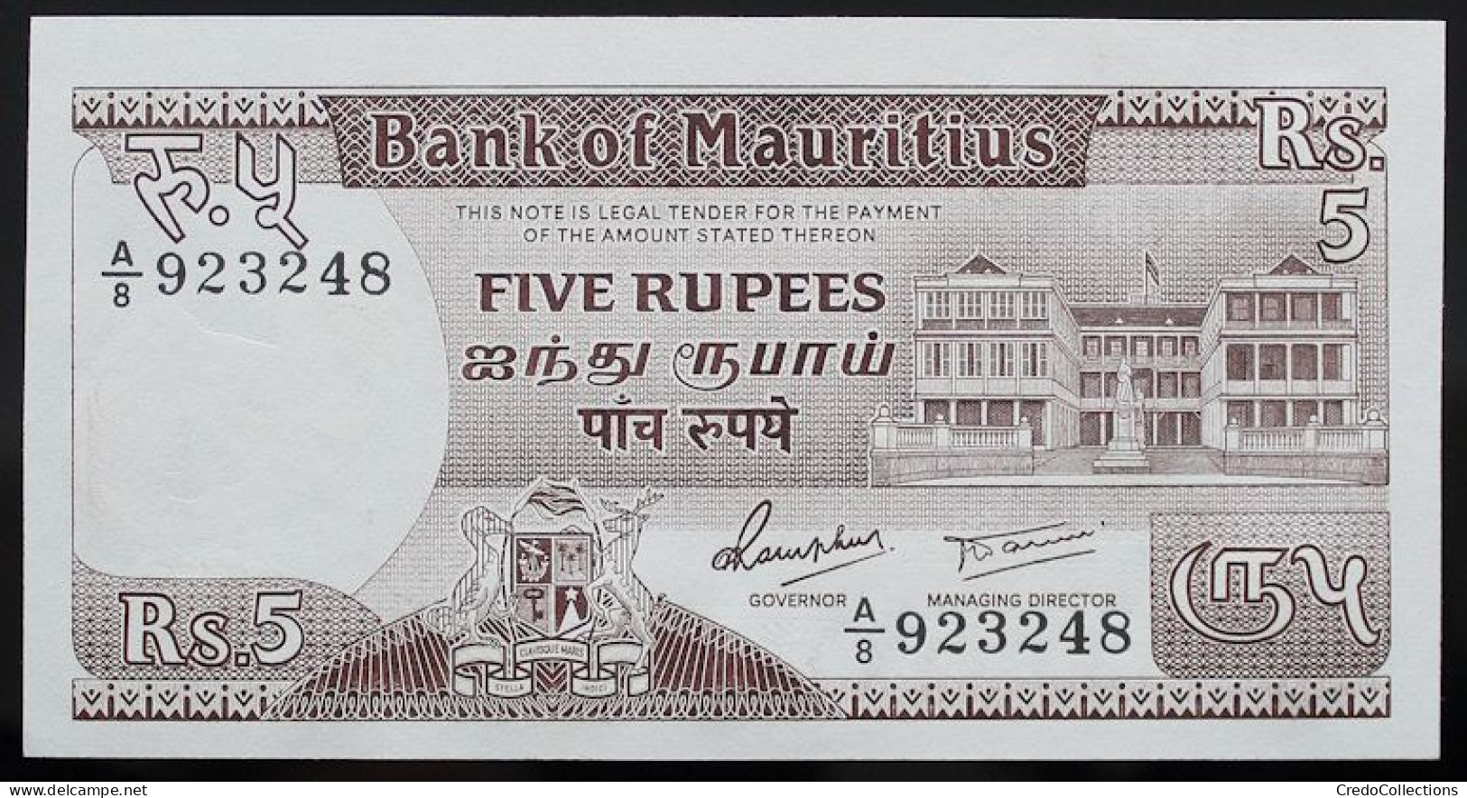 Maurice - 5 Roupies - 1985 - PICK 34 - NEUF - Mauritius