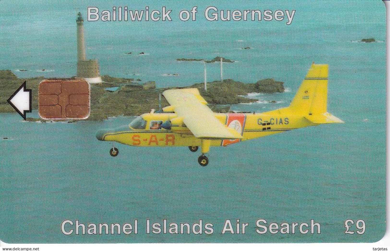 GUE-10  TARJETA DE GUERNSEY DE UNA AVIONETA (PLANE) - [ 7] Jersey Und Guernsey