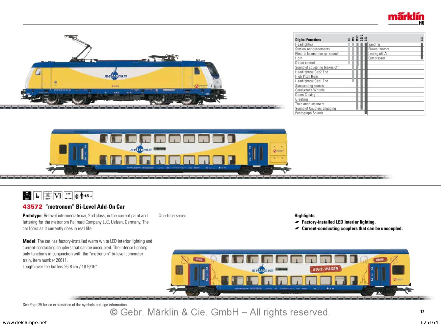 Catalogue MÄRKLIN 2017 Summer New Items 2017 - Englische Ausgabe - Inglés