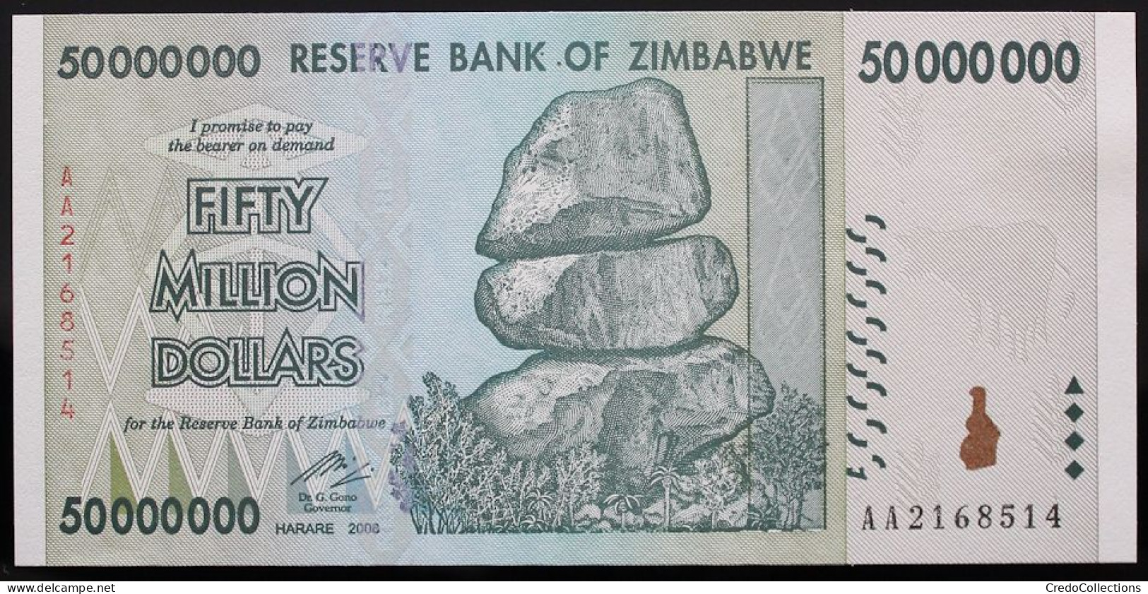 Zimbabwe - 50000000 Dollars - 2008 - PICK 79a - NEUF - Zimbabwe
