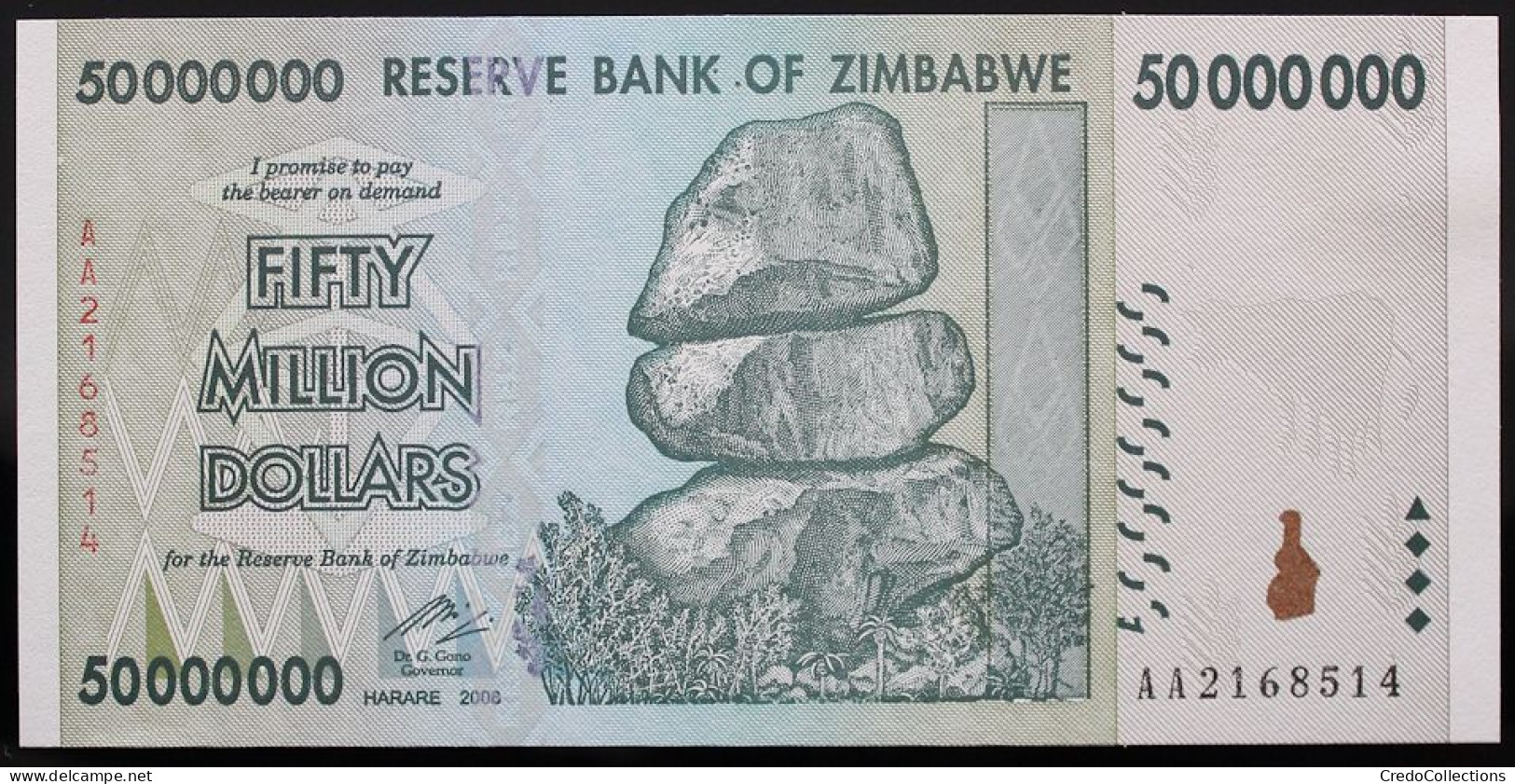 Zimbabwe - 50000000 Dollars - 2008 - PICK 79a - NEUF - Simbabwe