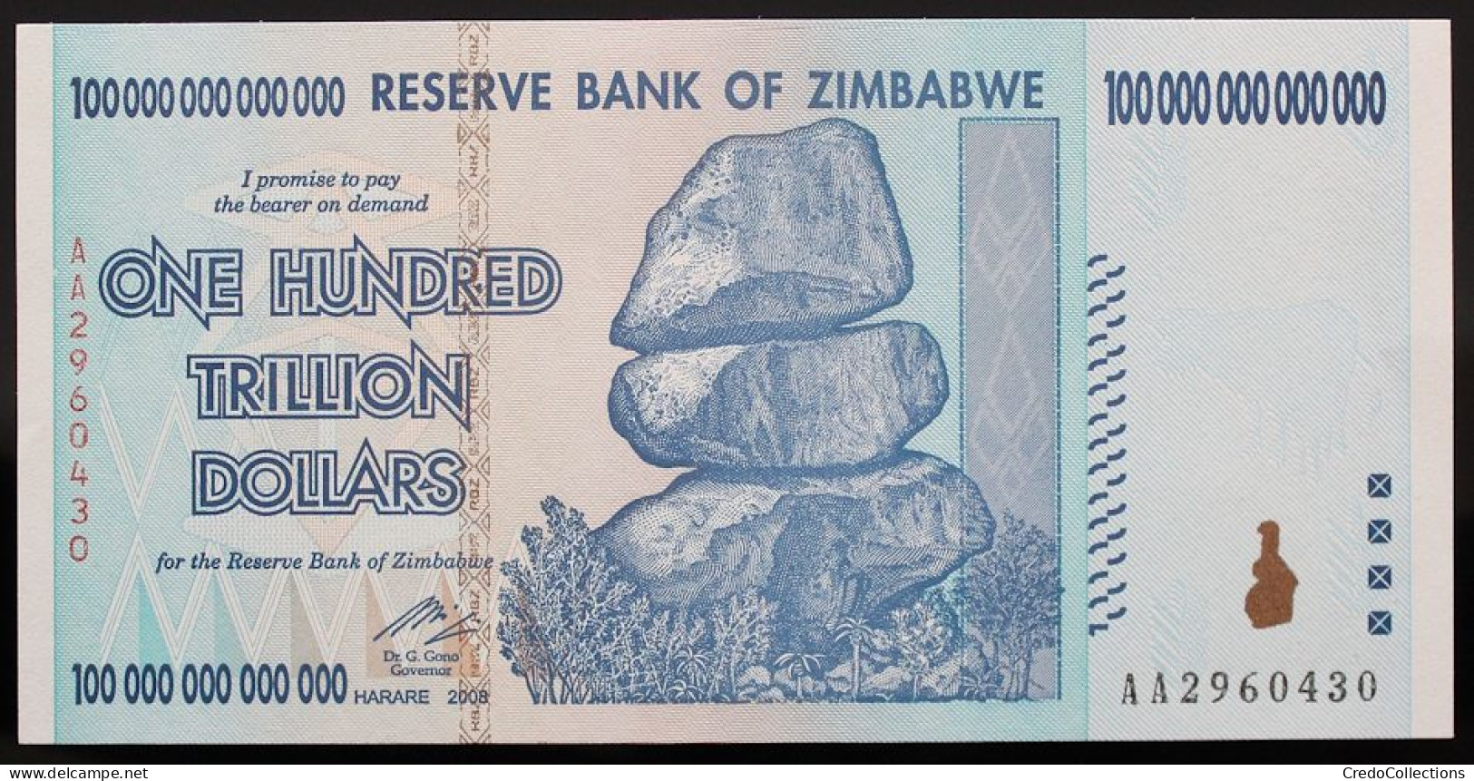 Zimbabwe - 100000000000000 Dollars - 2008 - PICK 91a - NEUF - Zimbabwe