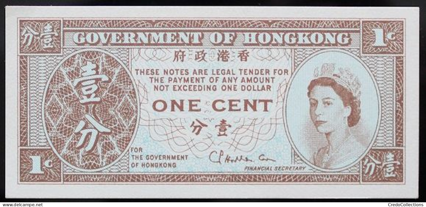 Hong Kong - 1 Cent - 1971 - PICK 325b - NEUF - Hong Kong
