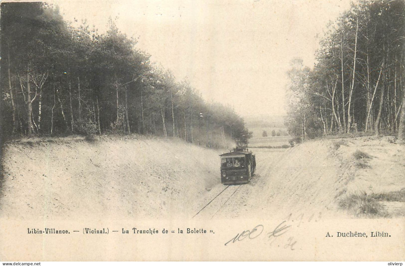 Belgique > Luxembourg > Libin-Vllance - Le Tram Dans La Tranchée De " La Bolette " - Libin