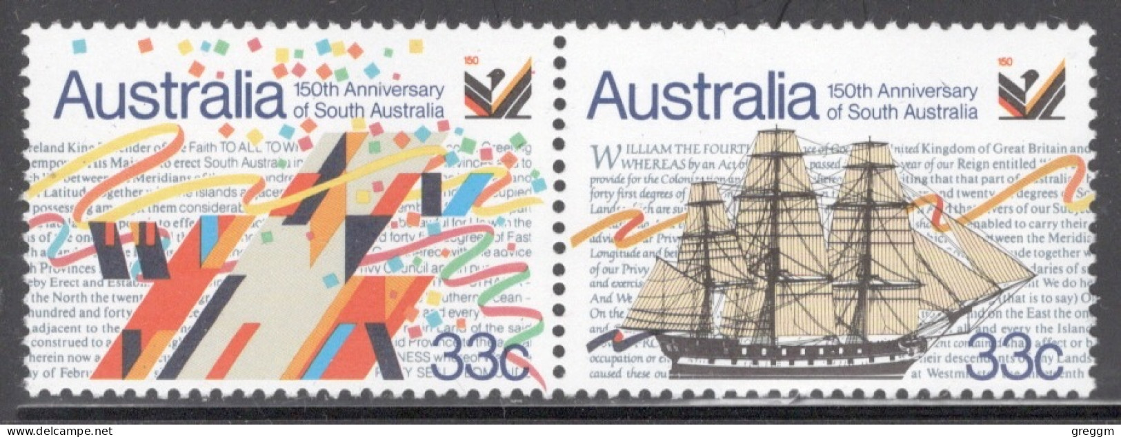 Australia 1986 Set Of Stamps To Celebrate The 150th Anniversary Of South Australia In Unmounted Mint - Mint Stamps