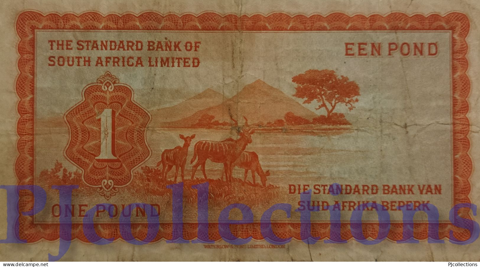 SOUTH WEST AFRICA 1 POUND 1948 PICK 8b F/VF RARE - Sudafrica