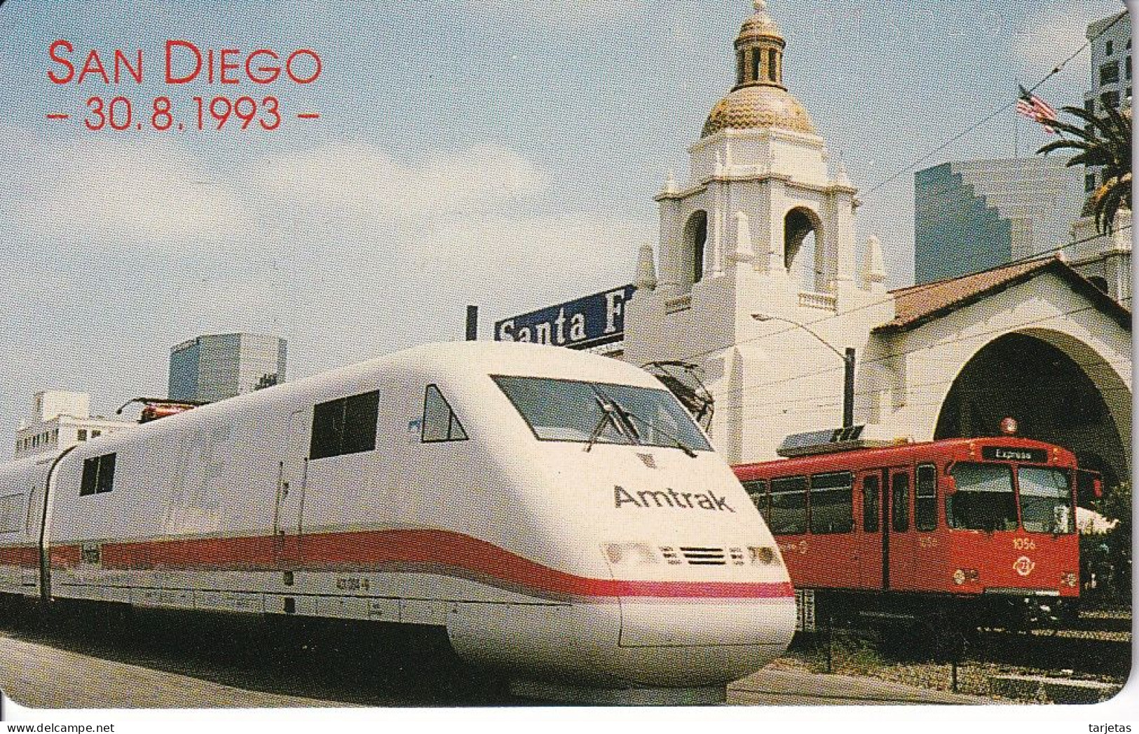 TARJETA DE ALEMANIA DE UN TREN DE TIRADA 3000 (TRAIN-ZUG) SAN DIEGO - Eisenbahnen