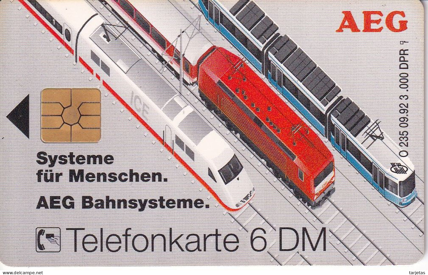 TARJETA DE ALEMANIA DE UN TREN DE TIRADA 3000 (TRAIN-ZUG) - Trains