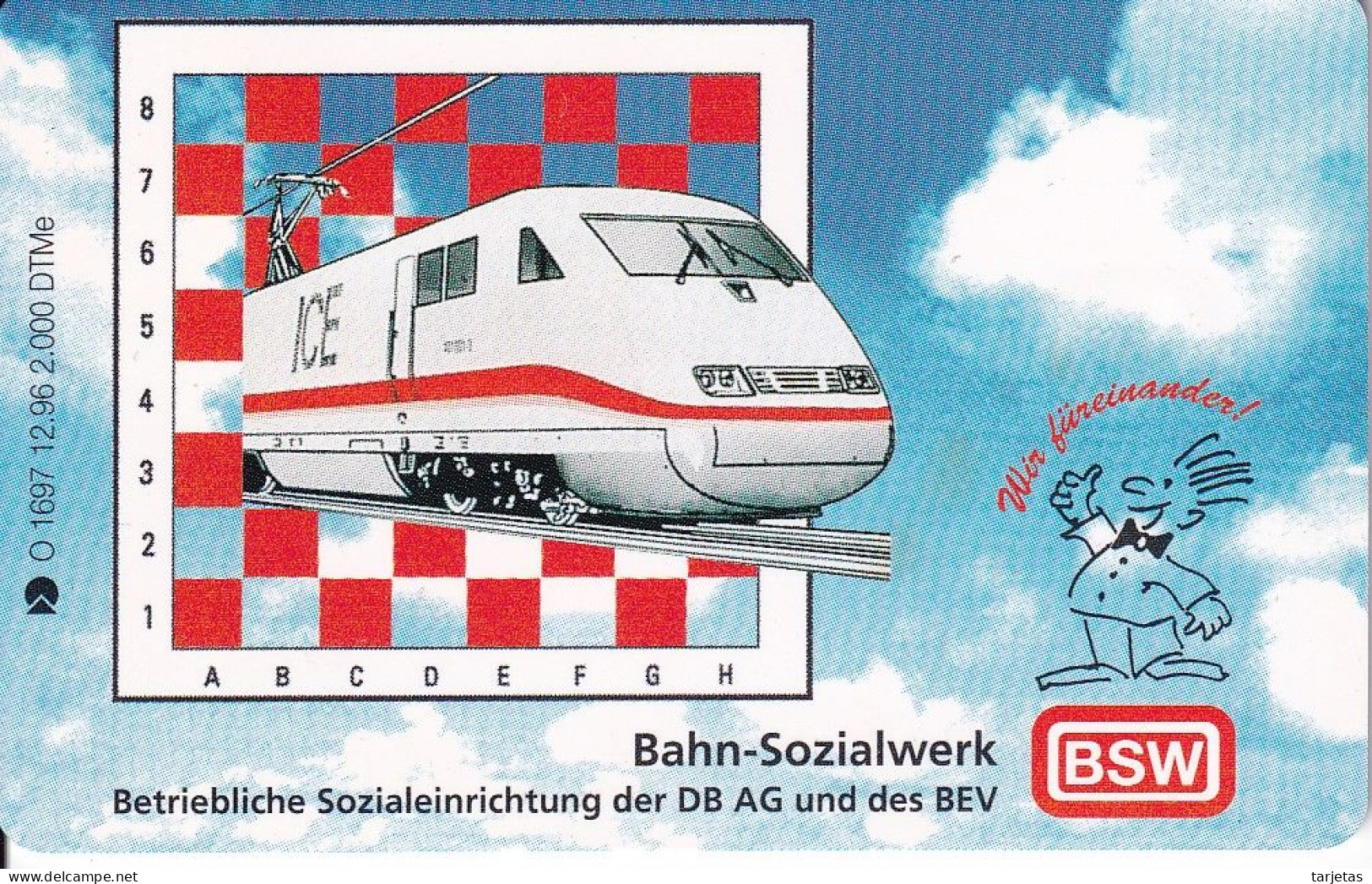 TARJETA DE ALEMANIA DE UN TREN DE TIRADA 2000 (TRAIN-ZUG) - Eisenbahnen