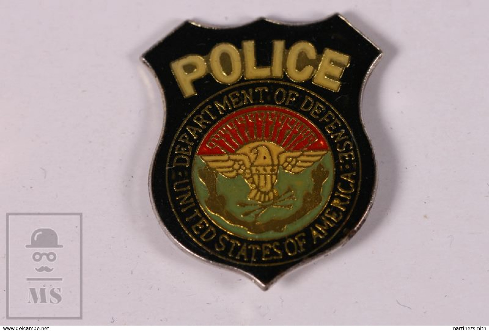 Pin Police Department Of Defense United States America - 22 X 25 Mm - Butterfly Fastener - Polizei