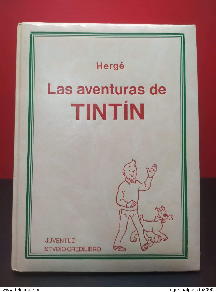 Coleccion Completa 5 Tomos Libros Comics Tintin Studio Credilibro Herge Tapas En Guaflex 1987 - Cómics Antiguos