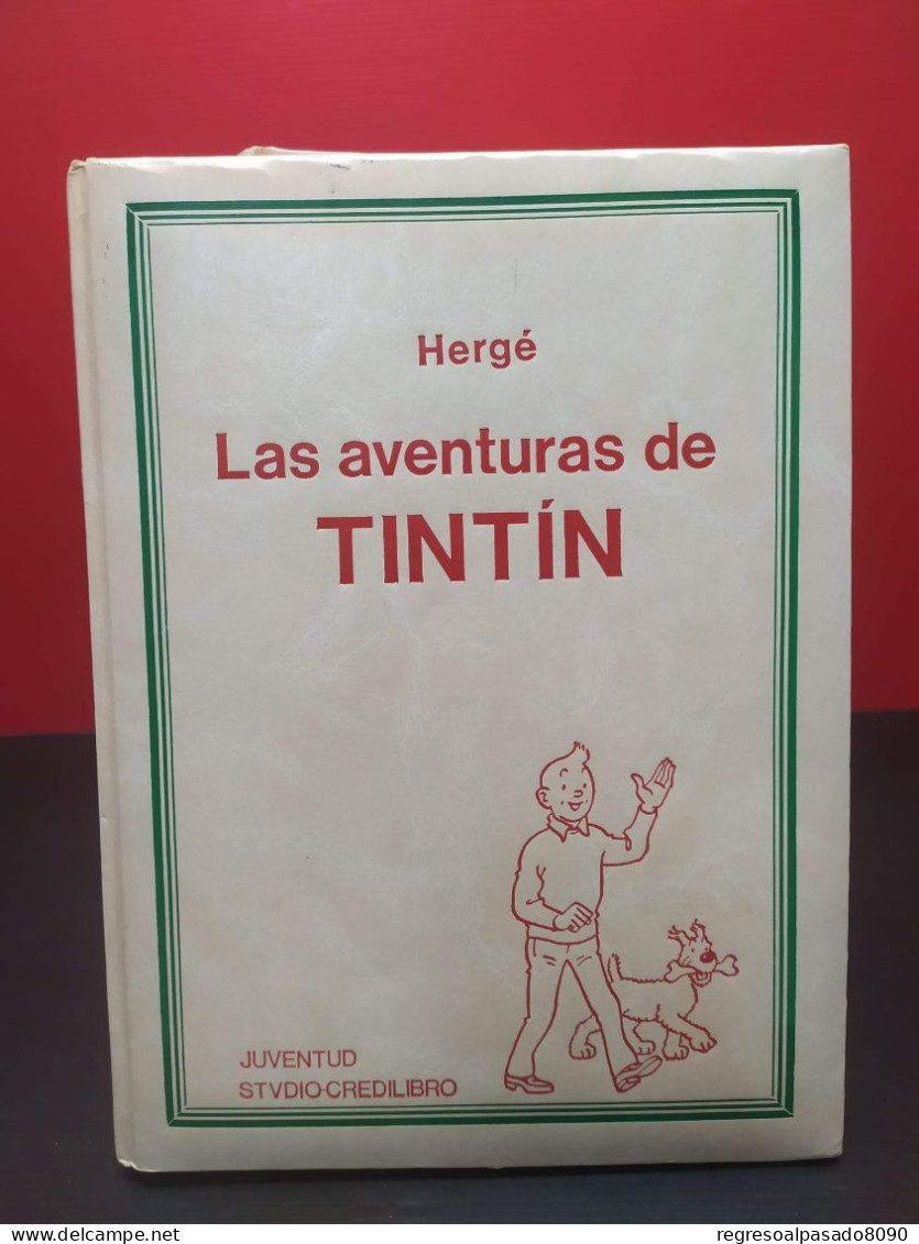 Coleccion Completa 5 Tomos Libros Comics Tintin Studio Credilibro Herge Tapas En Guaflex 1987 - Cómics Antiguos