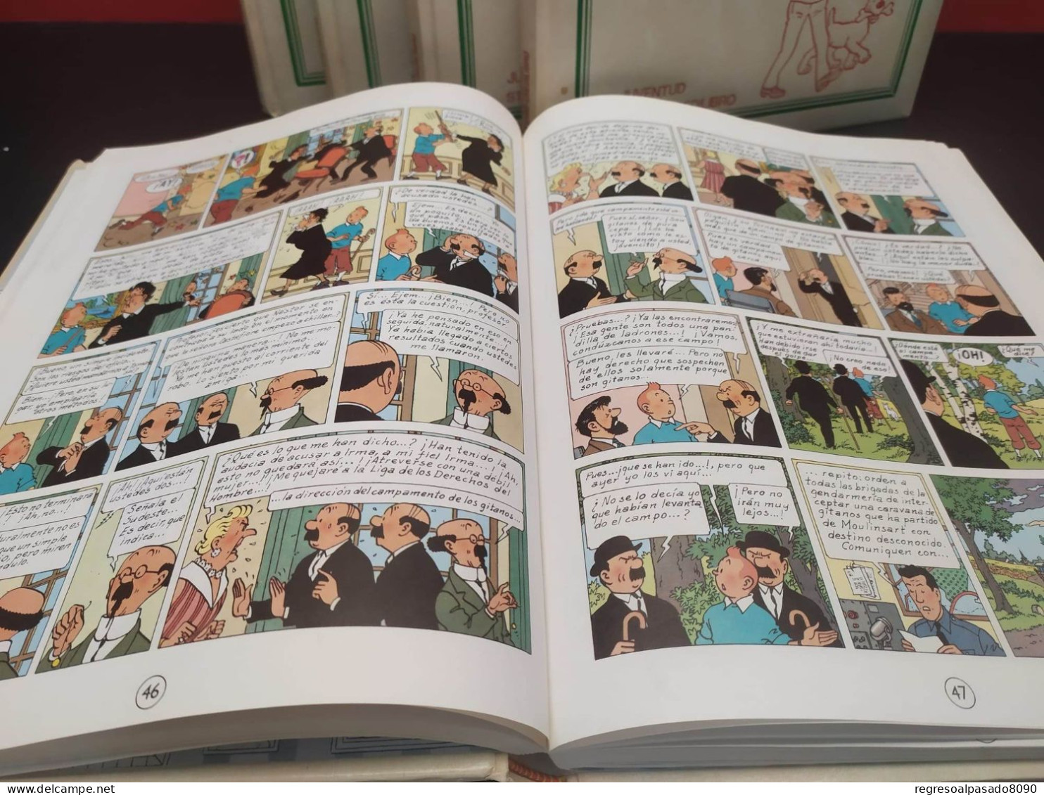 coleccion completa 5 tomos libros comics tintin studio credilibro herge tapas en guaflex 1987