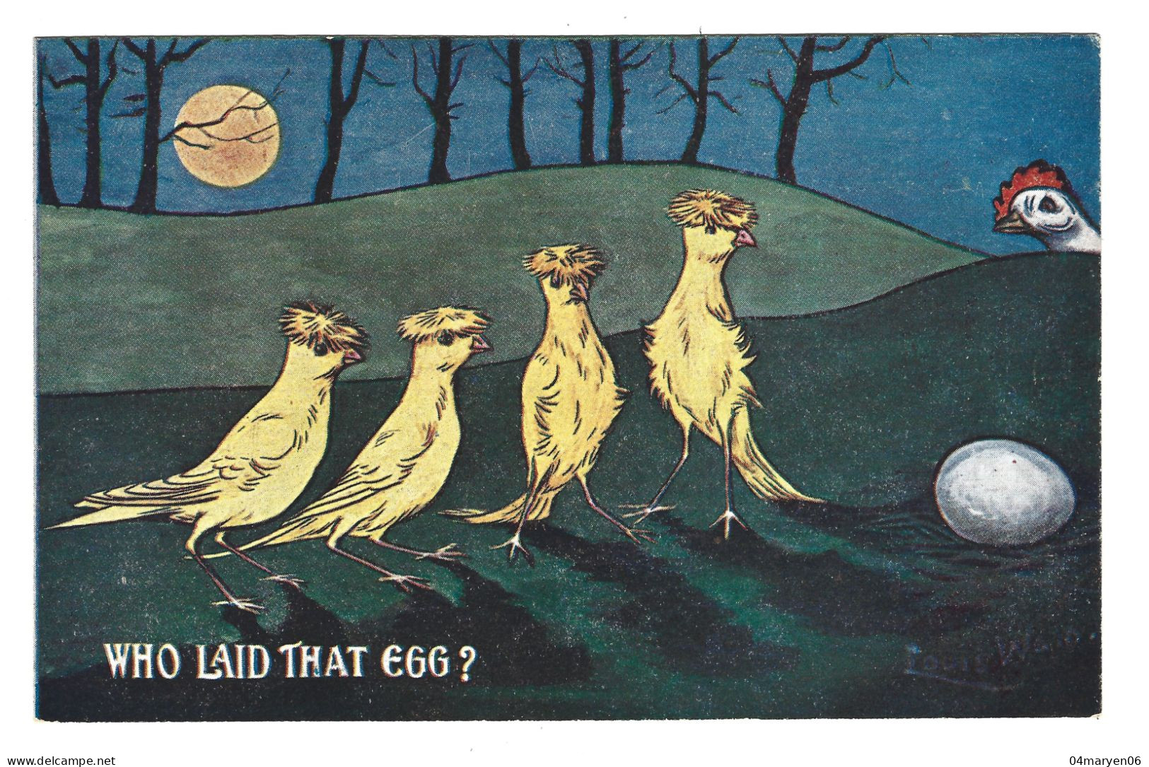 ***  ILLUSTRATOR  :  WAIN  LOUIS  ***   -    Who Laid That Egg ?  -  Zie / Voir / See Scan's - Wain, Louis