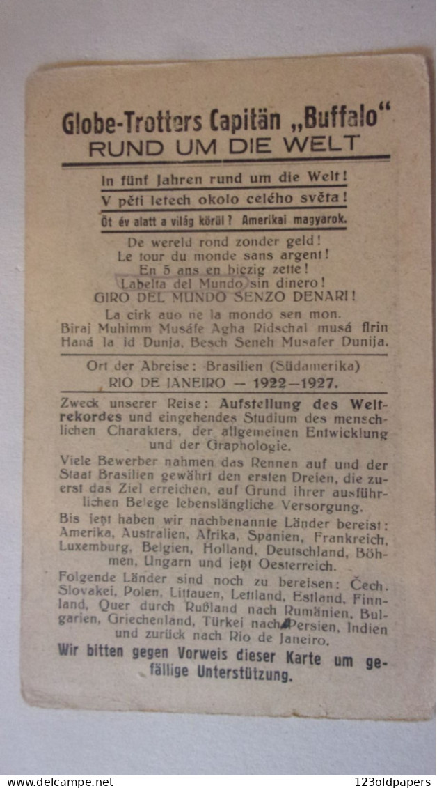 DIE Globe Trotters  CAPITAN  BUFFALO VERKAUFTEN DIESE  KARTE RUND UM DIE WELT BRASILIEN - Autres & Non Classés