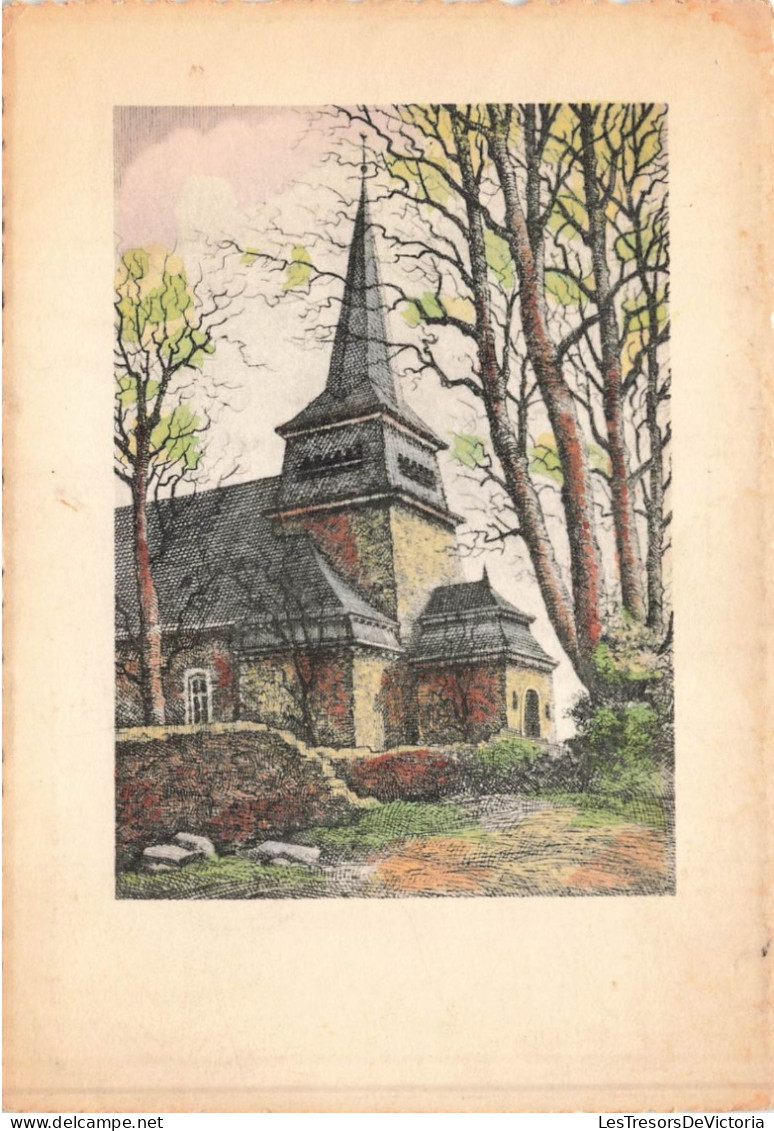 BELGIQUE - Saint Hubert - Vue Générale De L'église St Gilles D'après L'eau Forte Originale De Géo Fosty - Carte Postale - Saint-Hubert