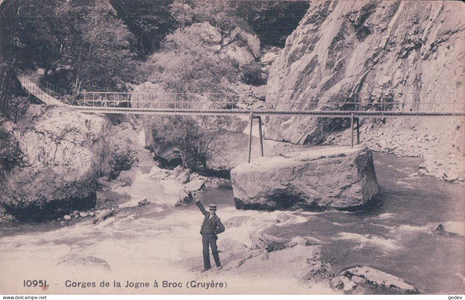 Broc FR, Pont De Bois Dans Les Gorges De La Jogne (10951) - Broc