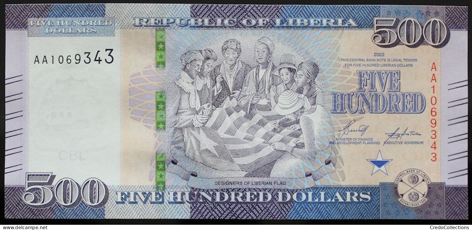 Liberia - 500 Dollars - 2022 - PICK 42a - NEUF - Liberia