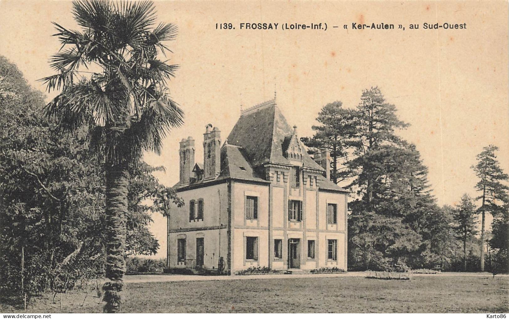 frossay * RARE 7 photos anciennes + 2 CPA * château ker aulen , ses propriétaires , ses dépendances * 11.5x7.5cm