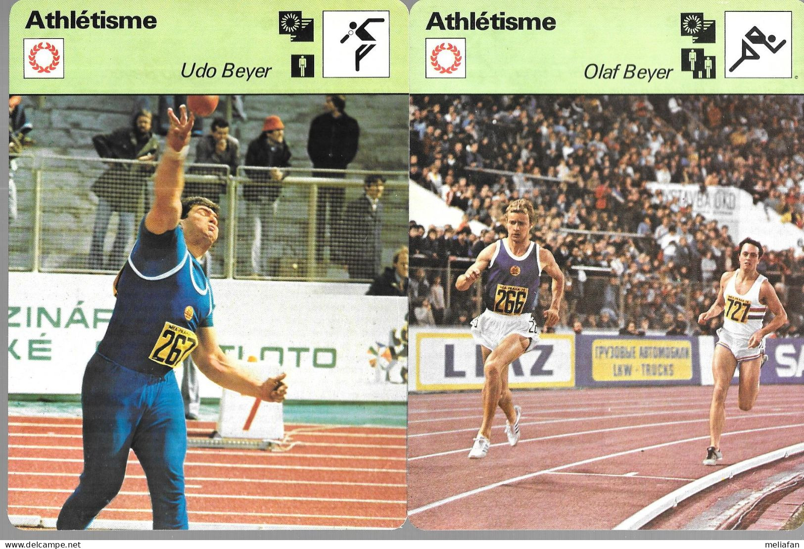 GF1023 - SPORTCASTER DDR ATHLETEN - BEYER BAUMGARTL SCHMIDT RAY NORDWIG MAY BEILSCHMIDT - Athlétisme