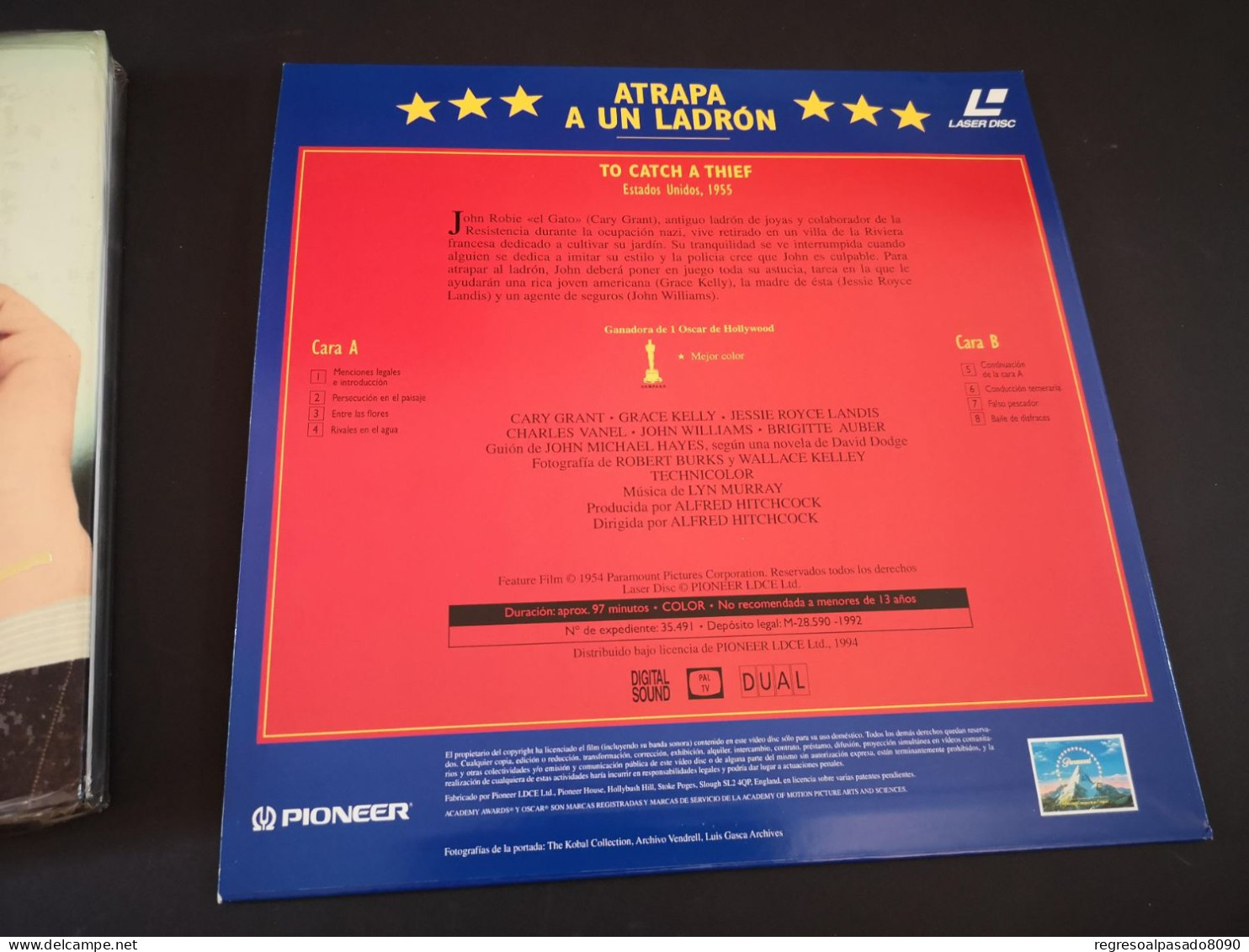 Gary Grant Libro Y Película Laser Disc Laserdisc Atrapa A Un Ladrón. Mitos Del Cine Planeta Años 90 - Classic