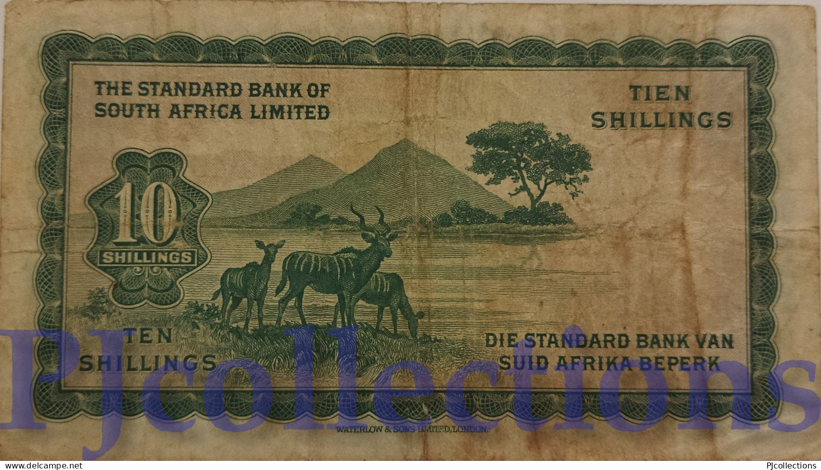 SOUTH WEST AFRICA 10 SHILLINGS 1953 PICK 7c AVF RARE - Südafrika