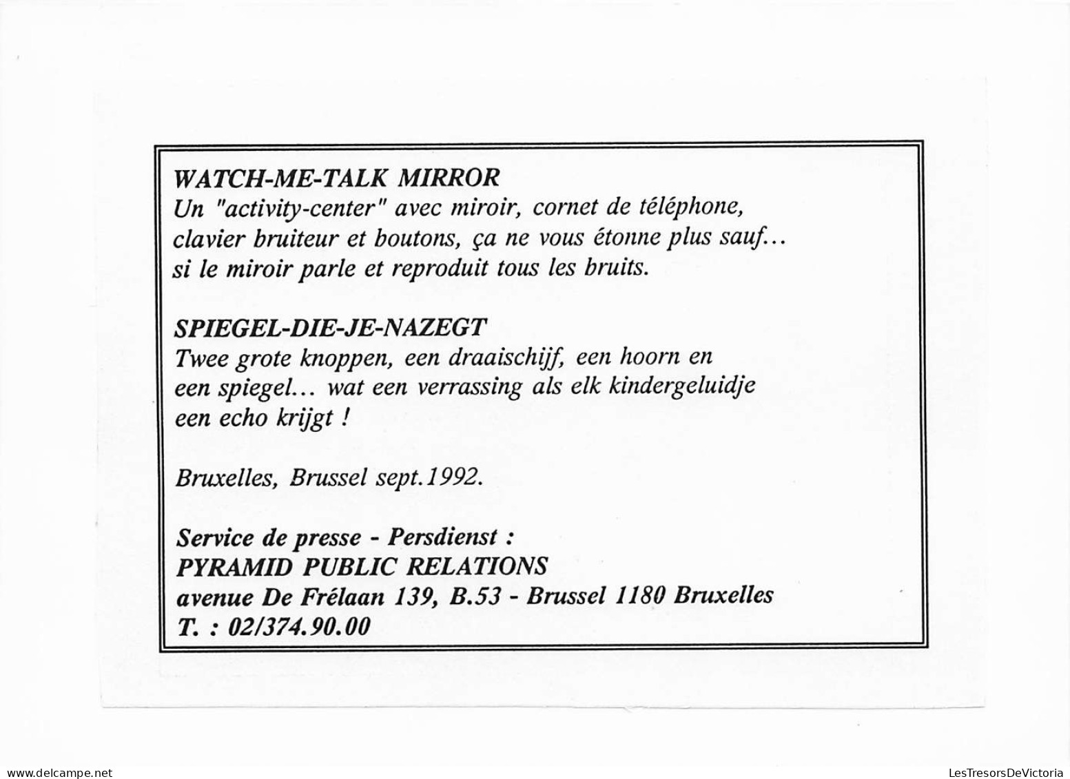 Photographie Originale - Watch Me Talk Mirror - Jouet - Dim 13/18cm - Pyramid Public Relations - Gegenstände