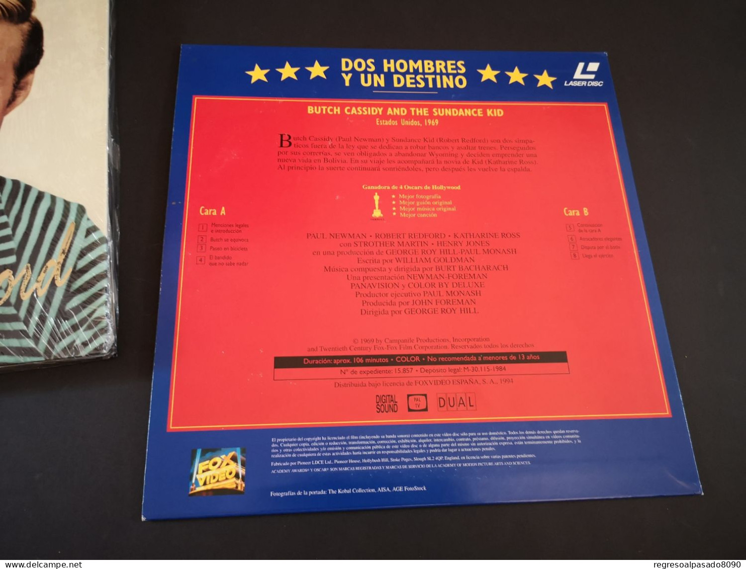 Robert Redford Libro Y Película Laser Disc Laserdisc Dos Hombres Y Un Destino. Mitos Del Cine Planeta Años 90 - Classic