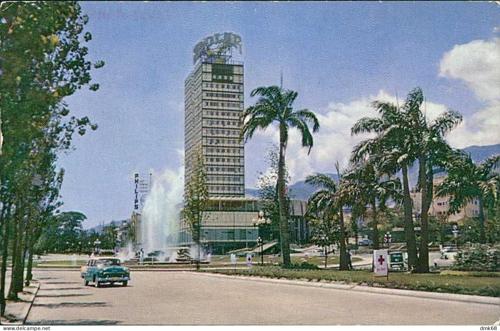 VENEZUELA - CARACAS - PLAZA VENEZUELA  - MAILED TO ITALY 1959 - RED POSTMARK (17803) - Venezuela