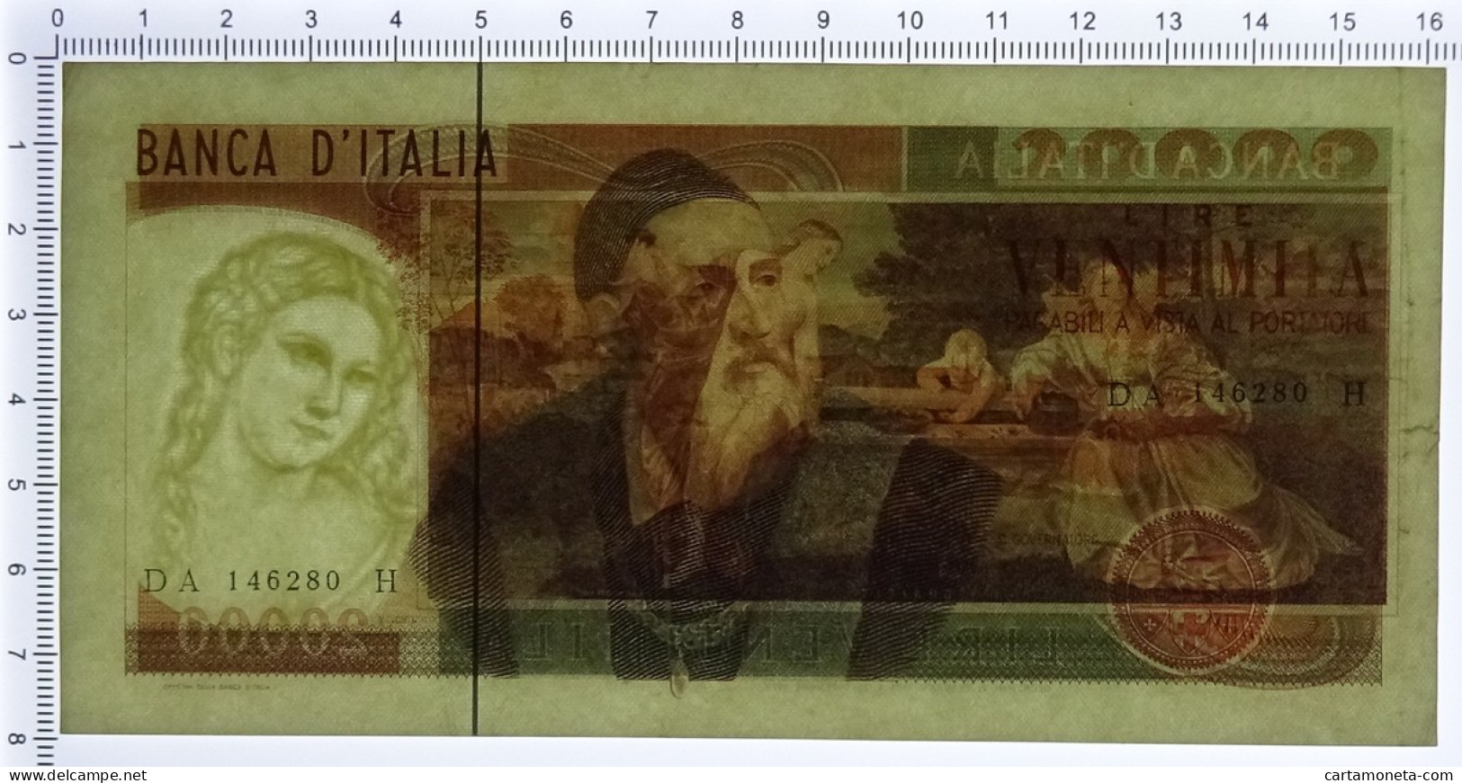 20000 LIRE BANCA D'ITALIA TIZIANO 21/02/1975 QSPL - Sonstige & Ohne Zuordnung