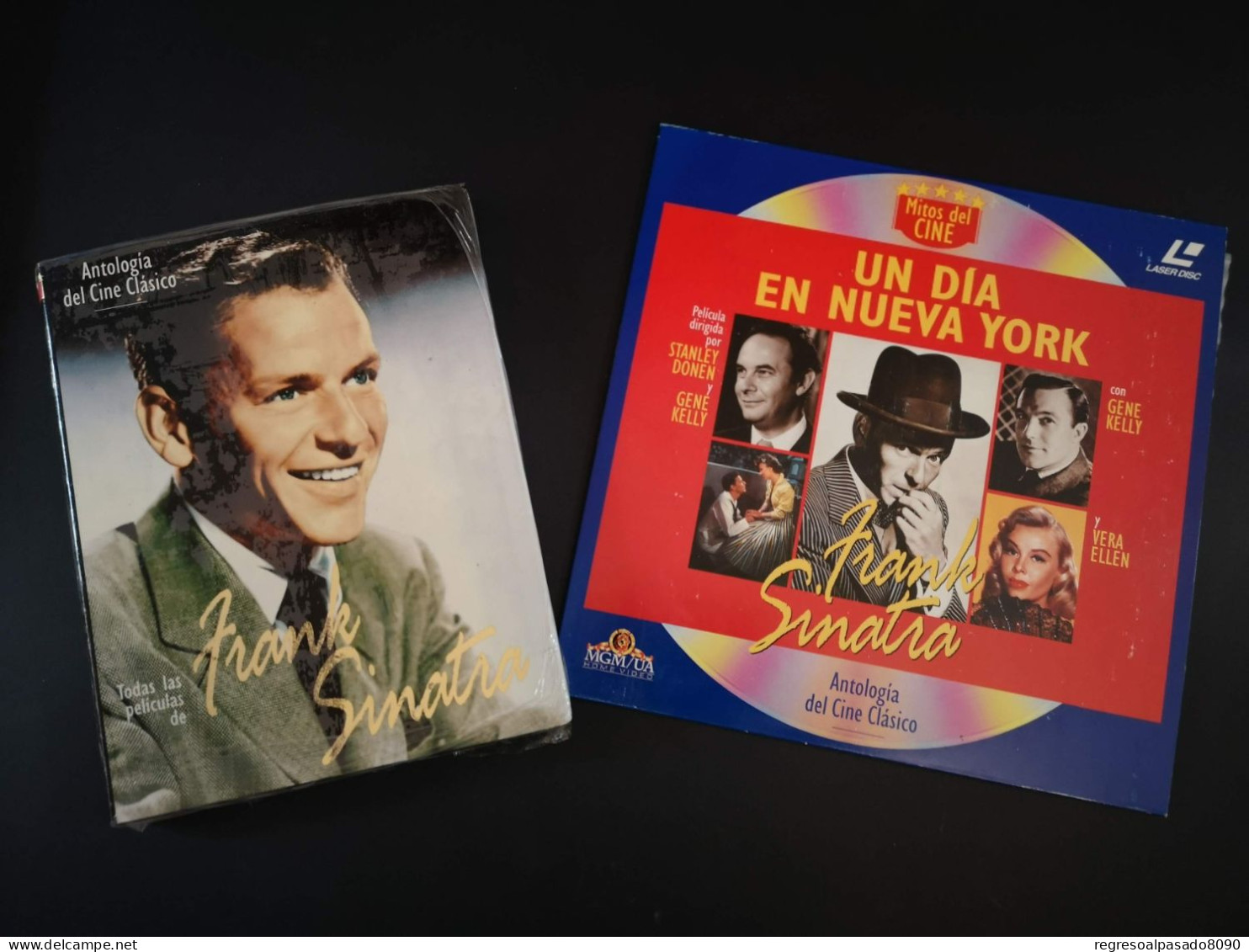 Frank Sinatra Libro Y Película Laser Disc Laserdisc Un Dia En Nueva York. Mitos Del Cine Planeta Años 90 - Classiques