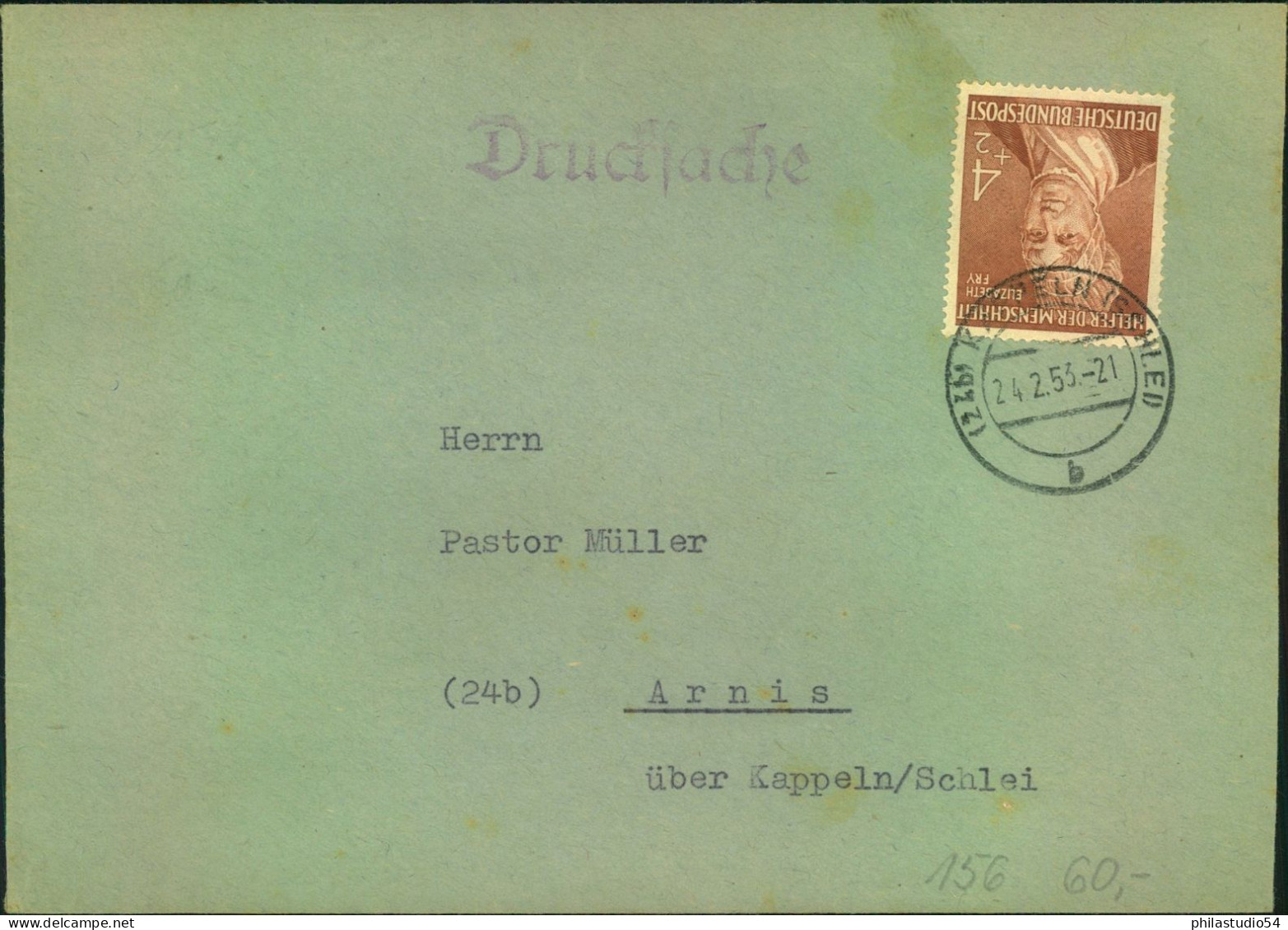 1953, Drucksache Ab Kappekn Mit EF 4 Pfg. Waphlfahrt - Lettres & Documents