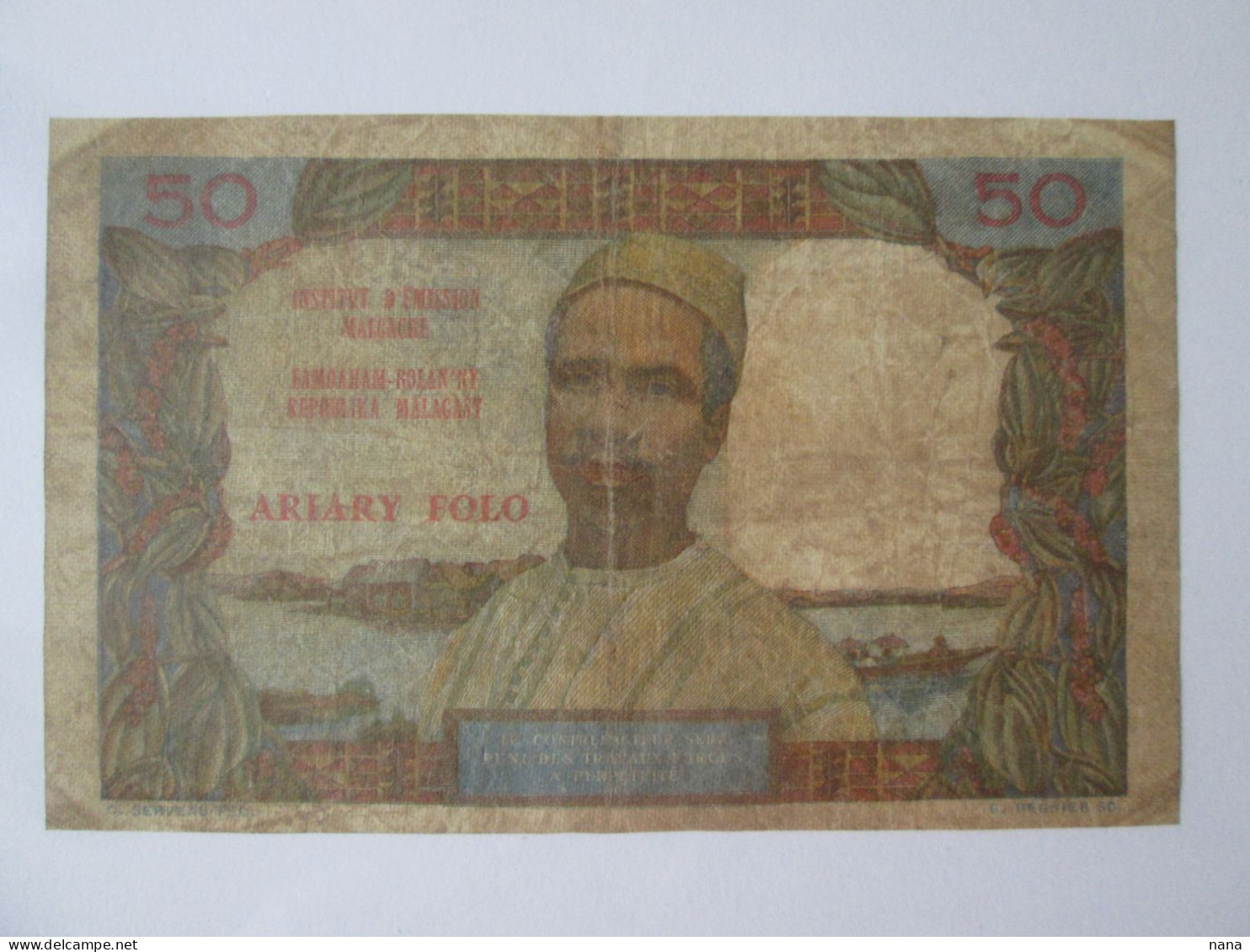 Madagascar 50 Francs 1969 Banknote See Pictures - Madagascar