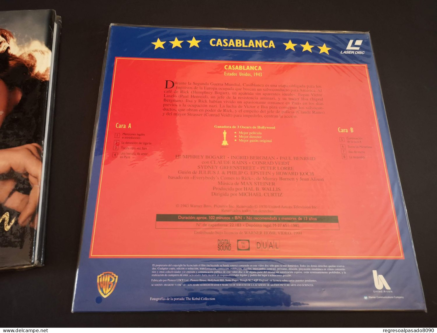 Ingrid Bergman Libro Y Película Laser Disc Laserdisc Casablanca. Mitos Del Cine Planeta Años 90 - Classici