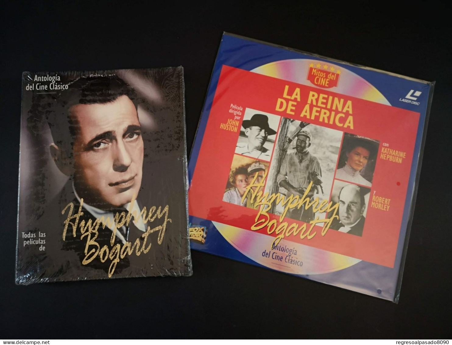 Humphrey Bogart Libro Y Película Laser Disc Laserdisc La Reina De Africa. Mitos Del Cine Planeta Años 90 - Classic