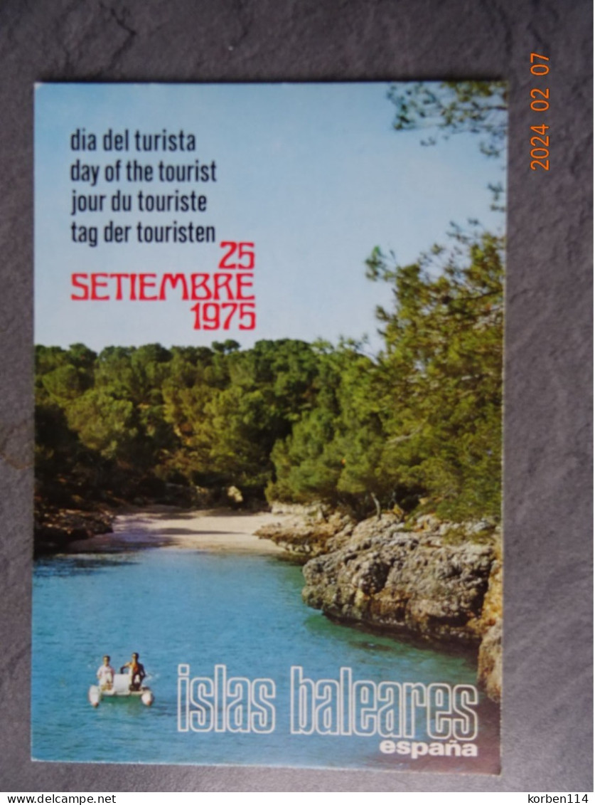 25 SETIEMBRE 1975  DIA DEL TURISTA - Otros & Sin Clasificación