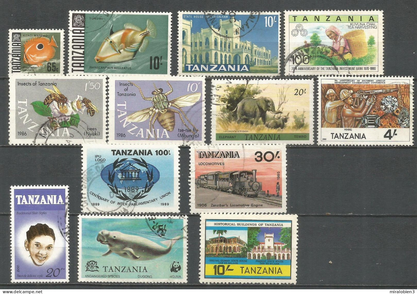TANZANIA CONJUNTO DE SELLOS USADOS INTERESANTES - Tanzanie (1964-...)