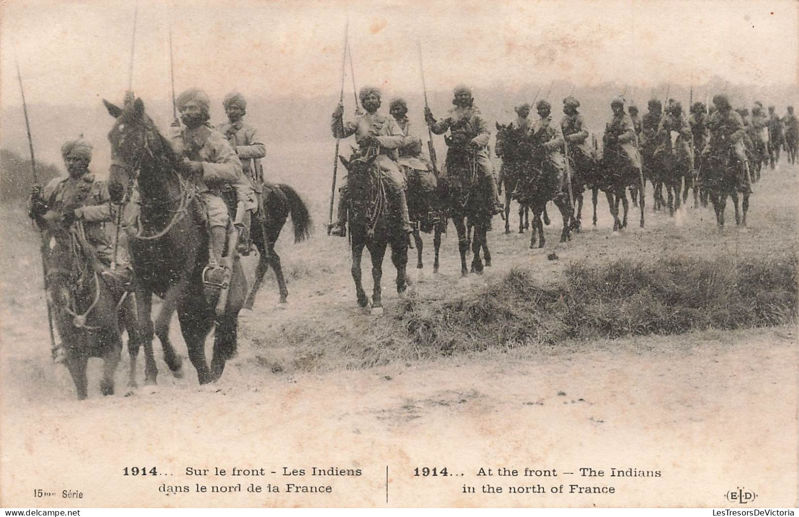 MILITARIA - Sur Le Front - Les Indiens Dans Le Nord De La France 1914 - Carte Postale Ancienne - Other Wars