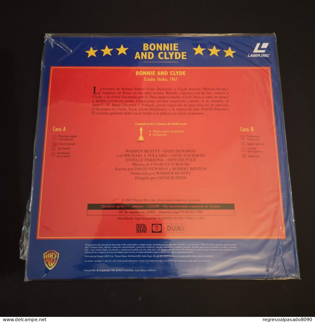 Warren Beatty Libro Y Película Laser Disc Laserdisc Bonnie And Clyde. Colección Mitos Del Cine Planeta Años 90 - Klassiker