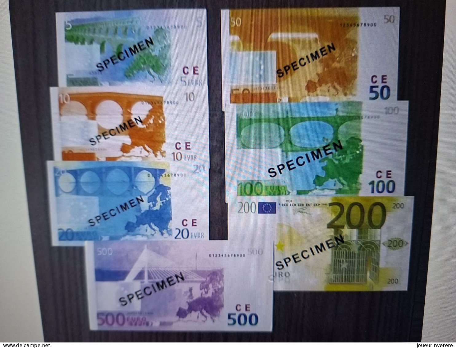 . Superbe Et Rare Curiosité Sur Cette Série Complète Neuve De Billets Euros Surchargé SPECIMEN ? - Autres - Europe