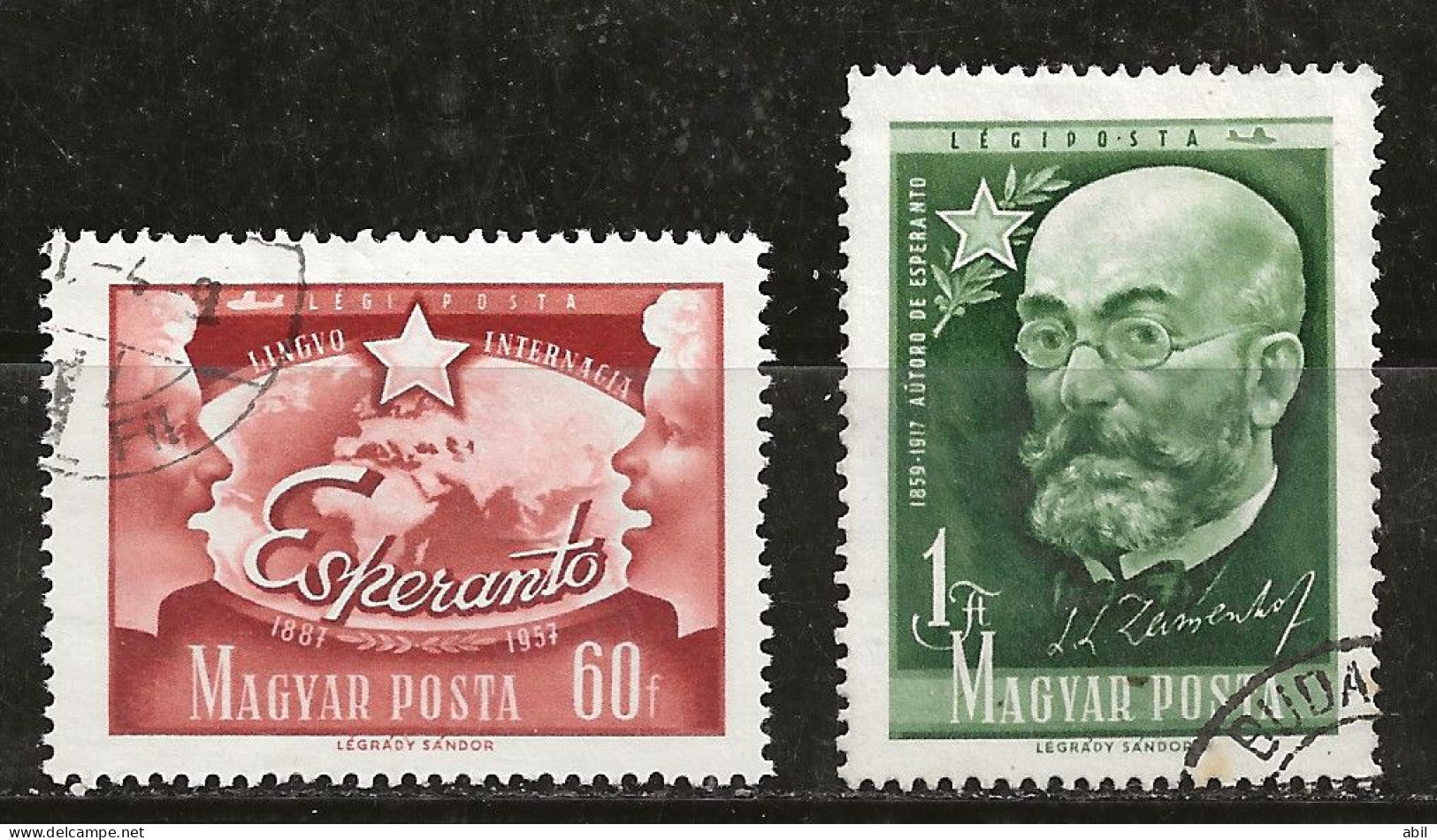 Hongrie 1957 N°Y.T. :  PA 192 Et 193 Obl. - Usado