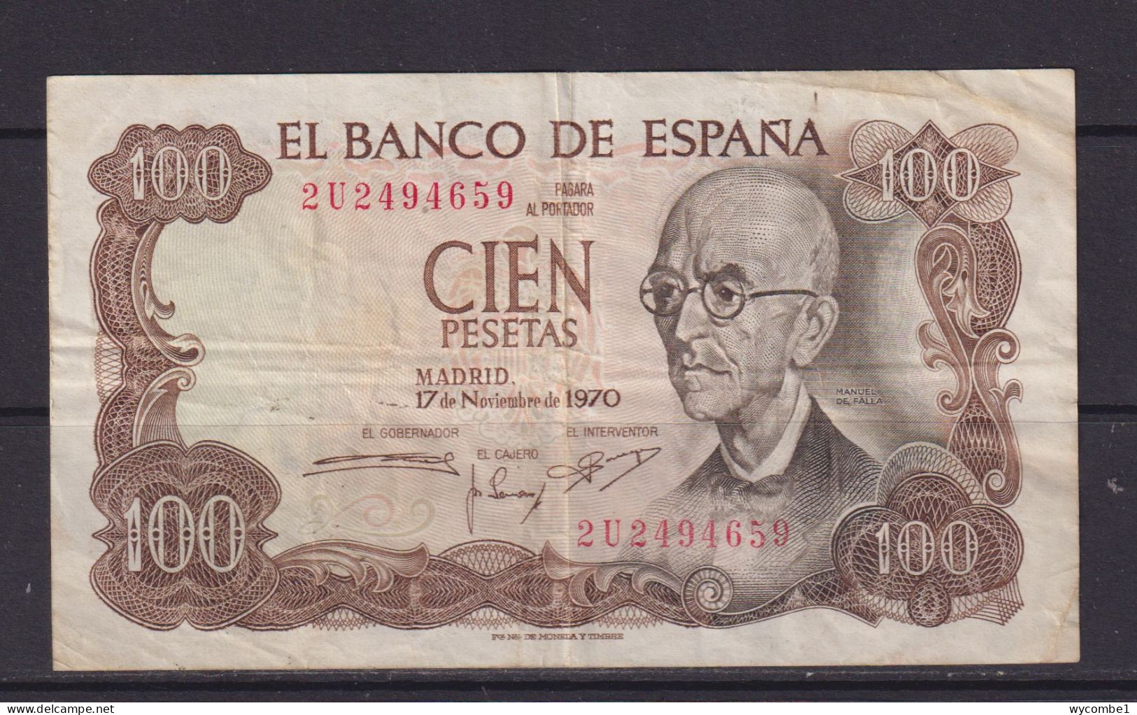 SPAIN - 1970 100 Pesetas Circulated Banknote - 100 Peseten