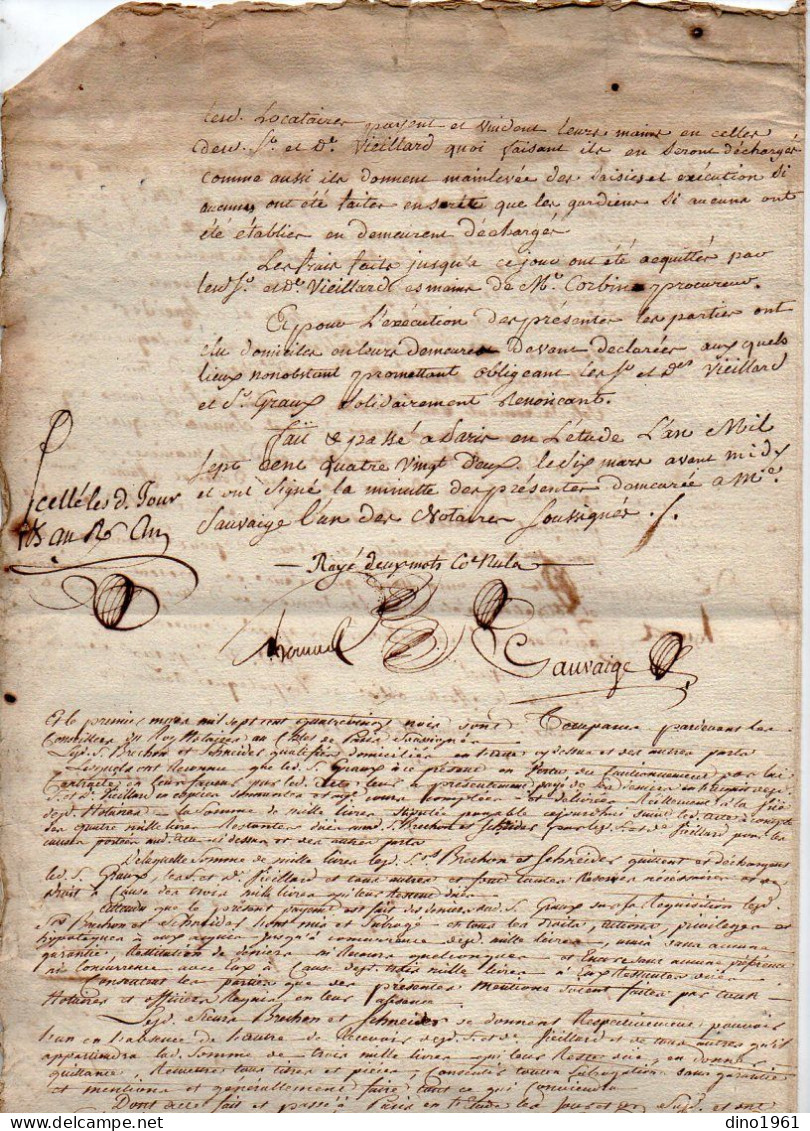 VP22.989 - Généralité De PARIS - Acte De 1782 - Obligation - M. VIEILLARD, Ecuyer, Page De S. A . Mgr Le Prince De CONTI - Cachets Généralité