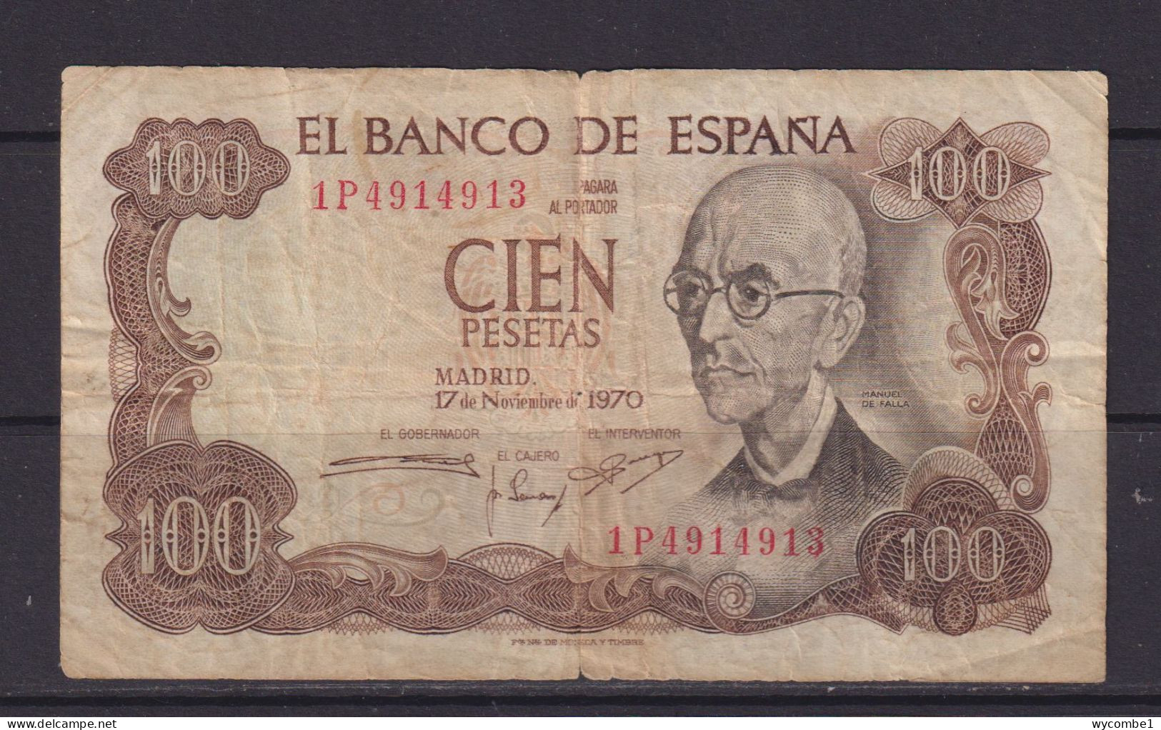 SPAIN - 1970 100 Pesetas Circulated Banknote - 100 Peseten