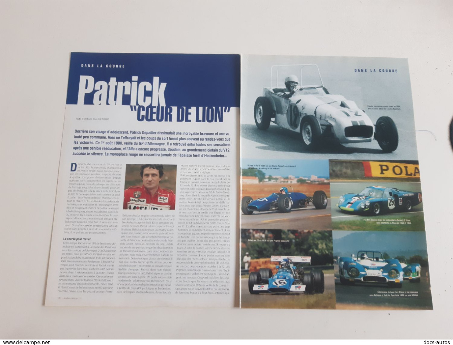 Patrick Depailler - Coupure De Presse - Autosport - F1