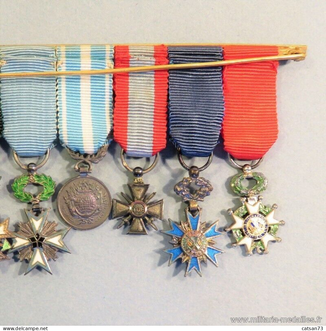 BARRETTE 9 REDUCTIONS D'UN ANCIEN OFFICIER OU ADMINISTRATEUR DES COLONIES LIBAN - Frankrijk